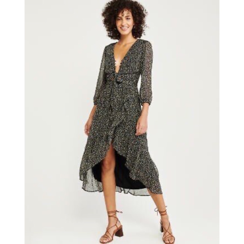 Ruffle Hem Midi Dress